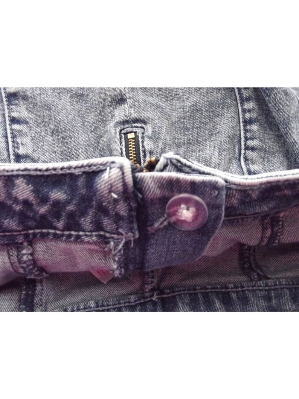 NOBO Pleated Skirt Womens Junior Size 13 blue acid wash jean denim - Picture 7 of 12